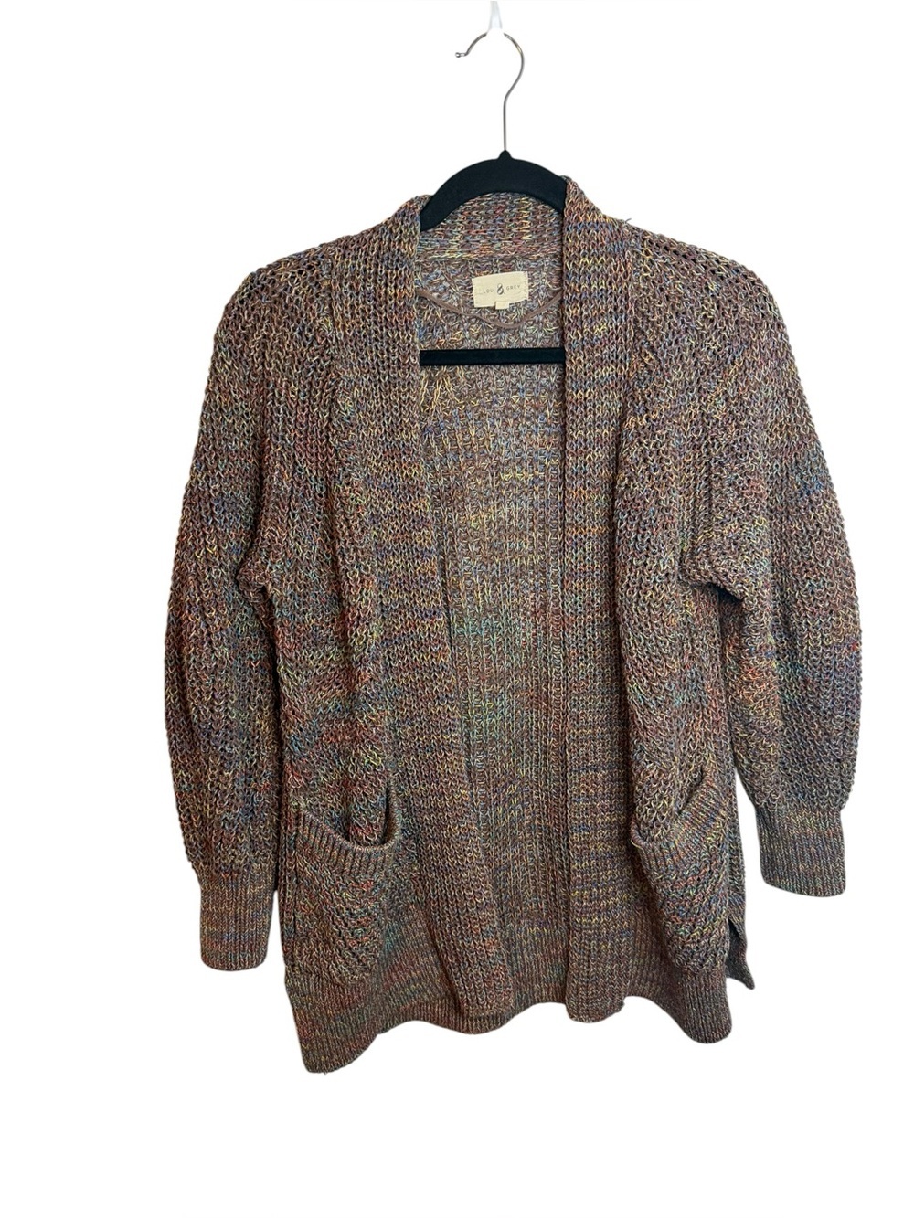 Lou & Grey Rainbow Knit Pocket Cardigan